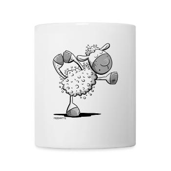 Yoga Sheep I Namaste Fun Sheep - Mug blanc - blanc - Devant