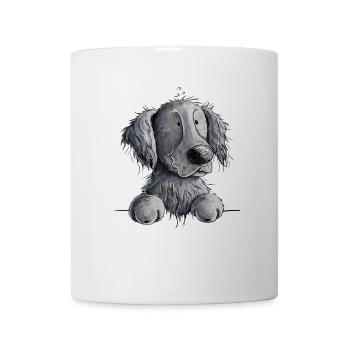 Happy Flat Coated Retriever I Hund - Tasse - Weiß - Vorne