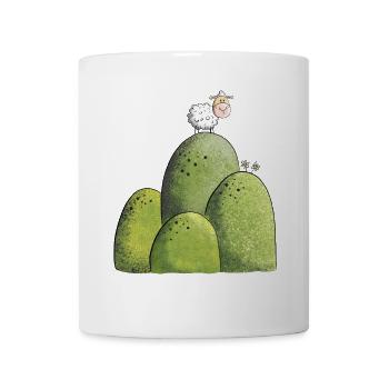 Sheep on hills I Landscape I Sheep - Mug - white - Front