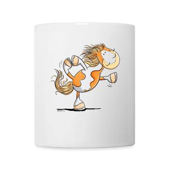 Lustiges Yoga Pferd I Pony - Tasse - Weiß - Vorne