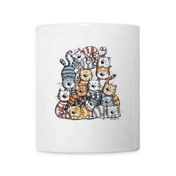Drôle de chats Pile I Cat Friends Cadeau - Mug blanc - blanc - Devant