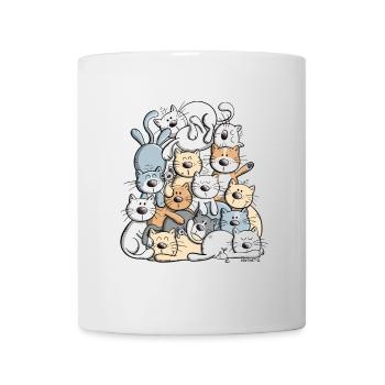 Happy Cats Pile I Cat Friends Cadeau - Mug blanc - blanc - Devant
