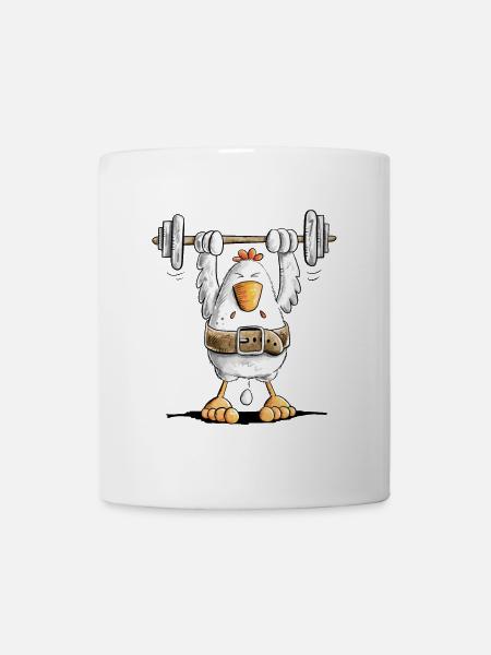 Strong Chicken I Workout I Weight Training - Mug - white
