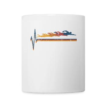 Schwimmen Schwimmer - Tasse - Weiß - Vorne