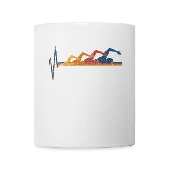 Schwimmen Schwimmer - Tasse - Weiß - Vorne