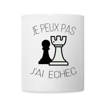 je peux pas j ai echec - Mug blanc - blanc - Devant