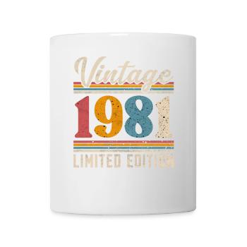 1981 Année de naissance Vintage Retro Vintage - Mug blanc - blanc - Devant
