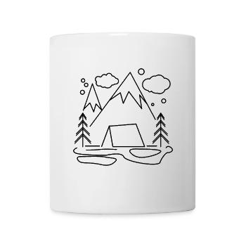 Berg Berge Wandern - Tasse - Weiß - Vorne