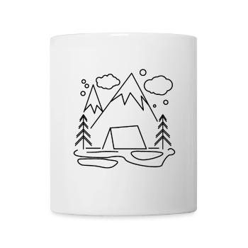 Berg Berge Wandern - Tasse - Weiß - Vorne