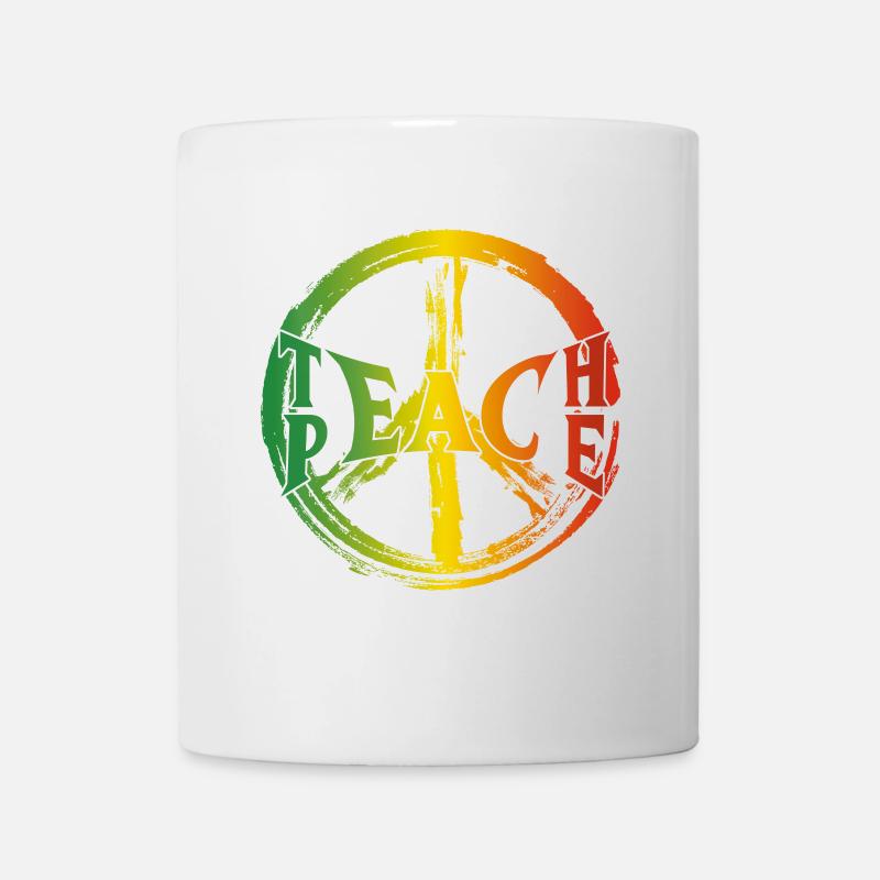 Teach Peace - Tasse - Weiß