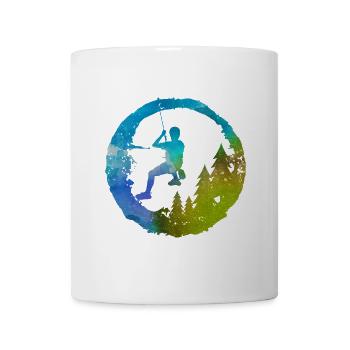 Mountaineer Dad Father's Day Watercolor Climber - Mug - white - Front