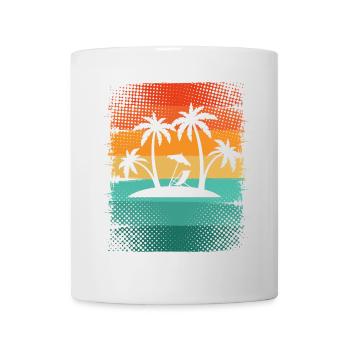 Small island with palm trees - Mug - white - Front