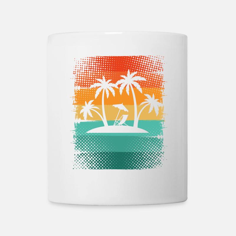 Kleine Insel Mit Palmen - Tasse - Weiß