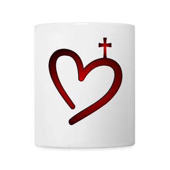Christian Faith - CROSS LOVE RELIGION - Mug - white - Front
