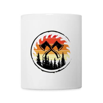 Des croisons dans la forêt au coucher du soleil - Mug blanc - blanc - Devant