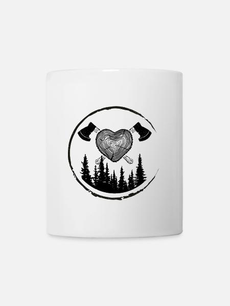 Wald im Kreis - Tasse - Weiß