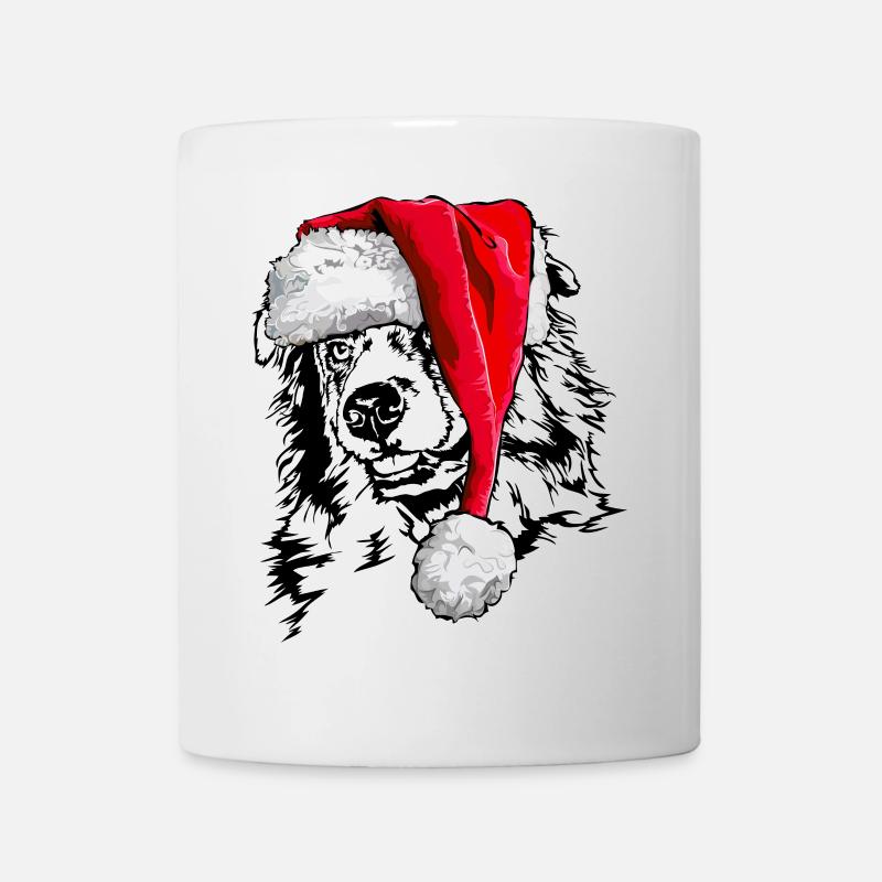 Santa AUSTRALIAN SHEPHERD Weihnachten Wilsigns - Tasse - Weiß