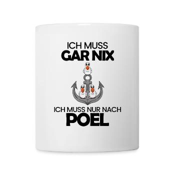 Poel Ostsee Urlaub Anker - Tasse - Weiß - Vorne