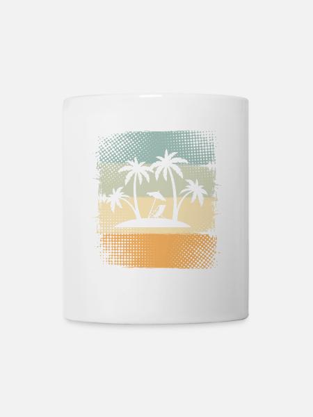 Kleine Insel Mit Palmen - Tasse - Weiß