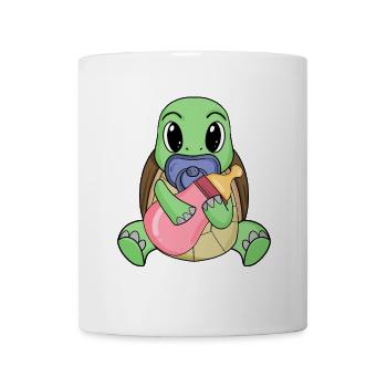 Bébé Tortue - Mug blanc - blanc - Devant