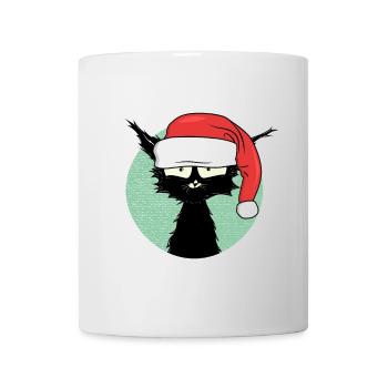 Pyjama chaton de Noël - Mug blanc - blanc - Devant