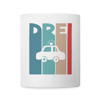 3 Jahre Polizeiauto Polizei - Tasse - Weiß - Vorne
