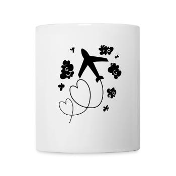 Avion - Mug blanc - blanc - Devant