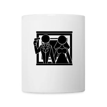 JGA Braut Bräutigam Heirat Game Over Geschenk - Tasse - Weiß - Vorne