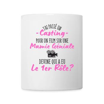 casting pour une Mamie géniale - Humour Grand-Mère - Mug blanc - blanc - Devant