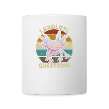 i axolotl Questions retro Axalotl sweet kawaii animal - Mug - white - Front