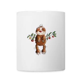 Chillige Weihnachten I Faultier Spruch Design - Tasse - Weiß - Vorne
