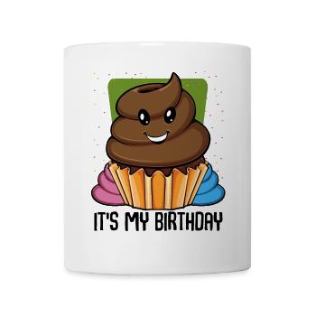 Drôle de cupcake de caca - Mug blanc - blanc - Devant