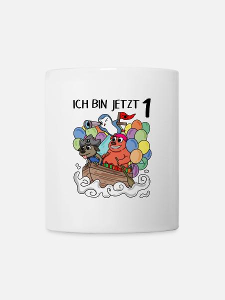 1. Geburtstag - 1 Jahr alt - Ich bin 1 - Tasse - Weiß
