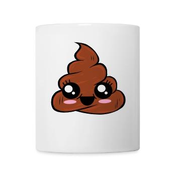 Cozy pile of poop, shit with big eyes - Mug - white - Front