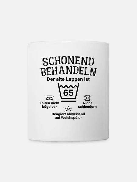Schonend Behandeln 65 Geschenk Zum 65. Geburtstag - Tasse - Weiß