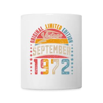 1972 September Jahrgang 50. Geburtstag Vintage - Tasse - Weiß - Vorne