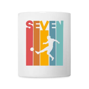 Fußball 7 Jahre Kinder Kindergeburtstag - Tasse - Weiß - Vorne