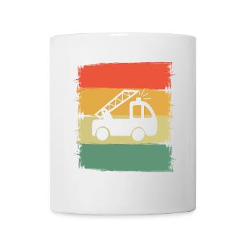 Enfants de camions de pompiers - Mug blanc - blanc - Devant