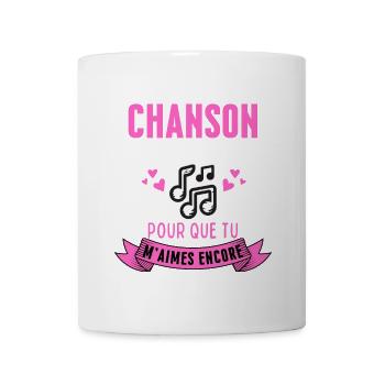 Si ma Vie était une Chanson Tu M'aimes Encore - Mug blanc - blanc - Devant