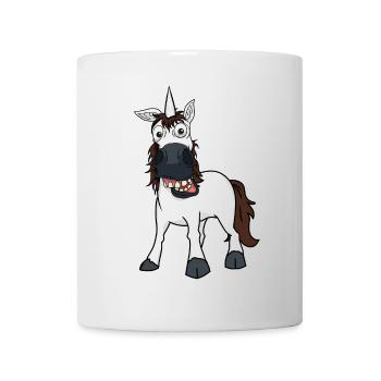 Unicorn Horse Pony Riding Funny Humor Crazy Child - Mug - white - Front
