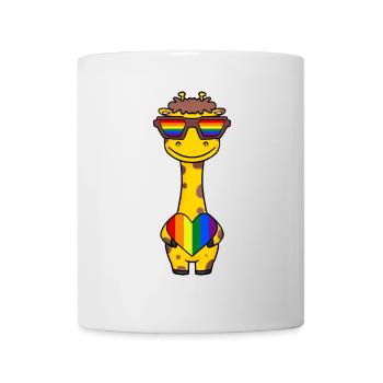 Giraffe Regenbogen Farben - Tasse - Weiß - Vorne