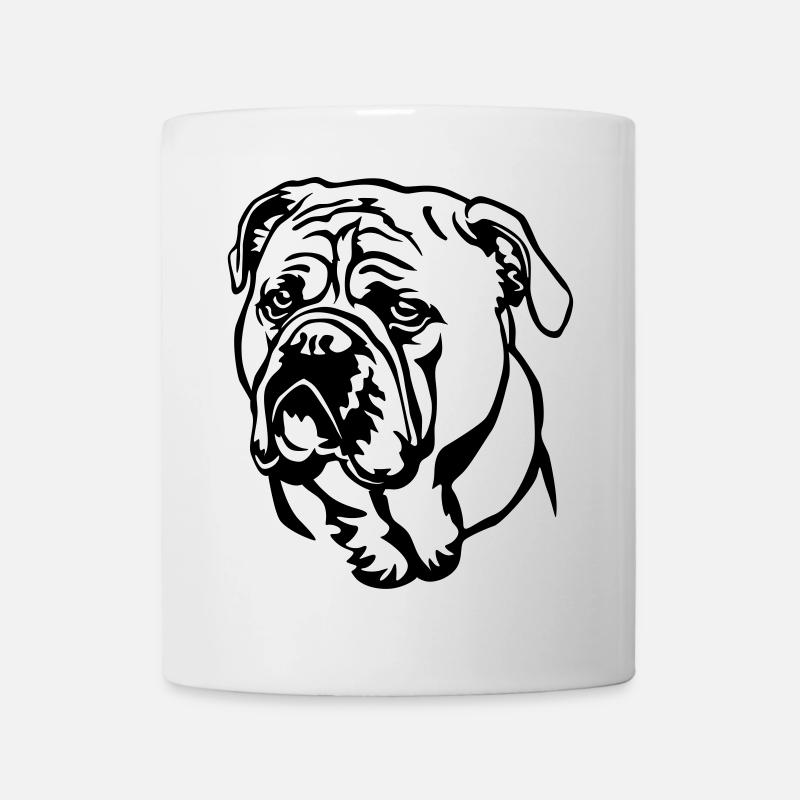 Continental Bulldog Kopf - Tasse - Weiß