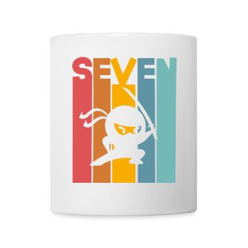 Ninja 7. Geburtstag Kinder - Tasse - Weiß - Vorne