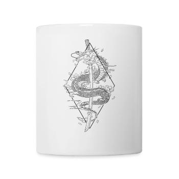 Kanji Schwert Japanischer Drache Katana Japanese - Tasse - Weiß - Vorne