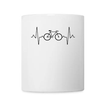Fahrrad Mountainbike Herzschlag - Tasse - Weiß - Vorne