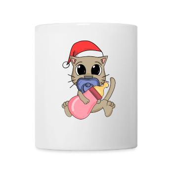 Bébé Chat Noël - Mug blanc - blanc - Devant