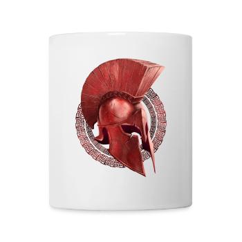 spartaner helm rot sparta symbol greek - Tasse - Weiß - Vorne