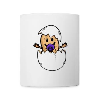 Peanut Baby Parental Leave Parents Pregnant Birth Egg - Mug - white - Front