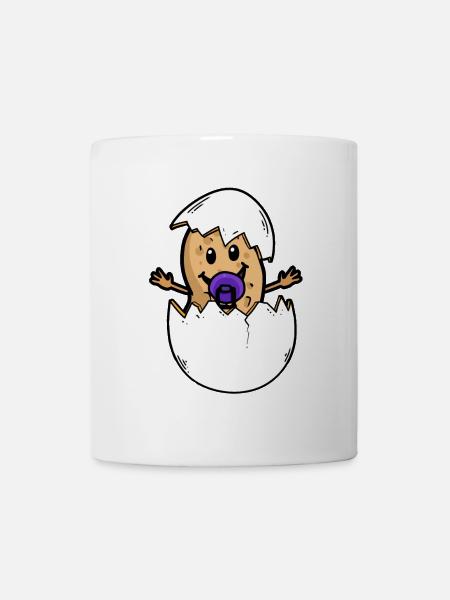 Peanut Baby Congé parental Parents Grossesse Naissance Oeuf - Mug blanc - blanc