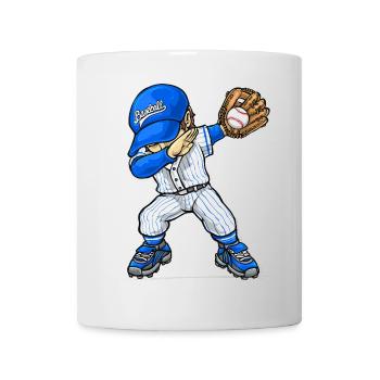 Dabbing Baseball Baseballspieler - Tasse - Weiß - Vorne